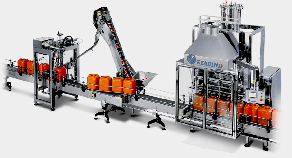 L4-25000: Designed for the filling of chemical and food industries.

Filling of liquid, viscous and foamy products.

C.I.P. cleaning system.
